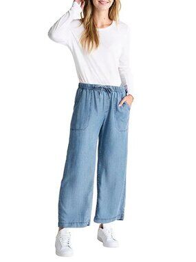 NWT Splendid Light Blue Chambray Wide Leg Pants in Size Medium